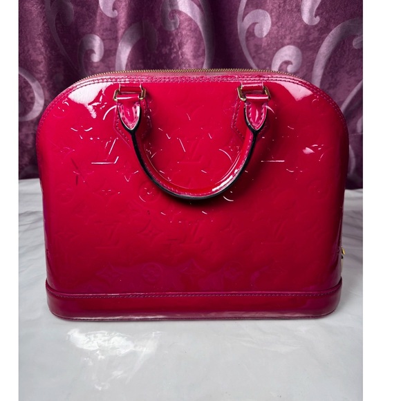 Louis Vuitton Red Patent Leather Alma - Picture 2 of 16